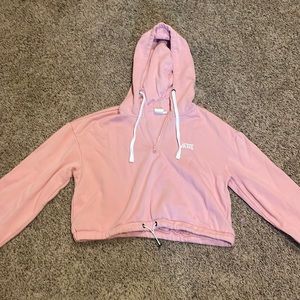 Vans pink cropped hoodie